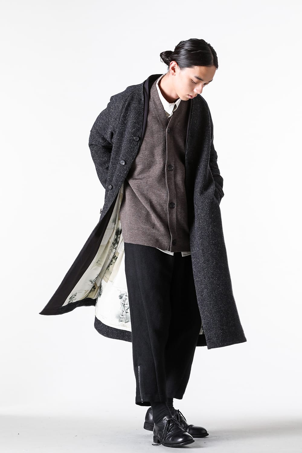 クロマニヨン CROMAGNON Coat shetland wool （DARK NAVY） DARK NAVY