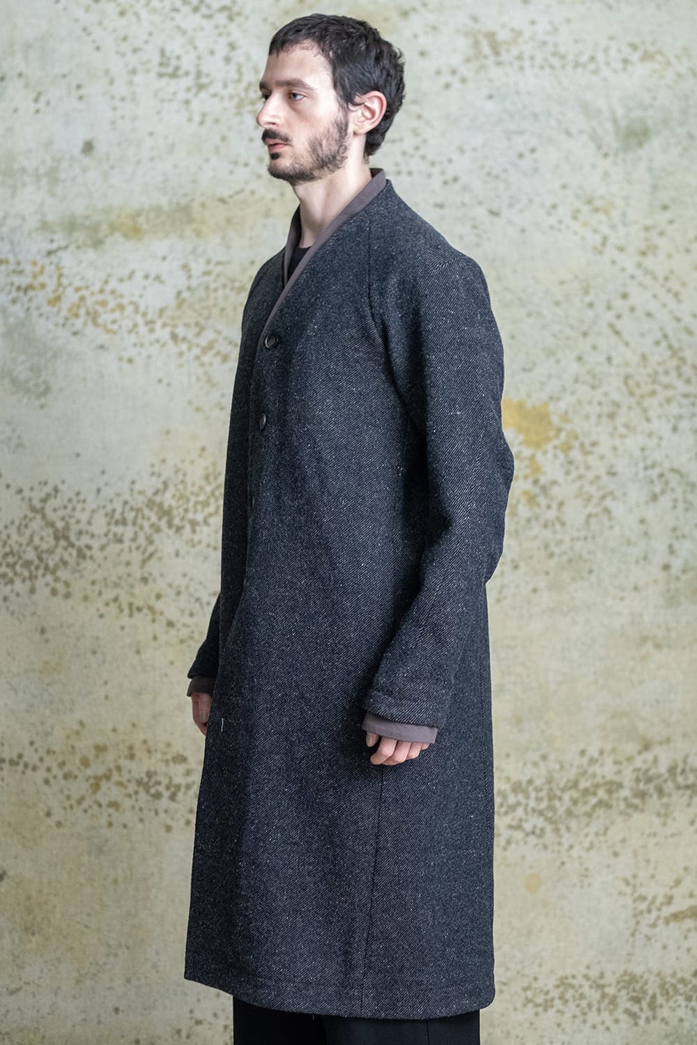 クロマニヨン CROMAGNON Coat shetland wool （DARK NAVY） DARK NAVY