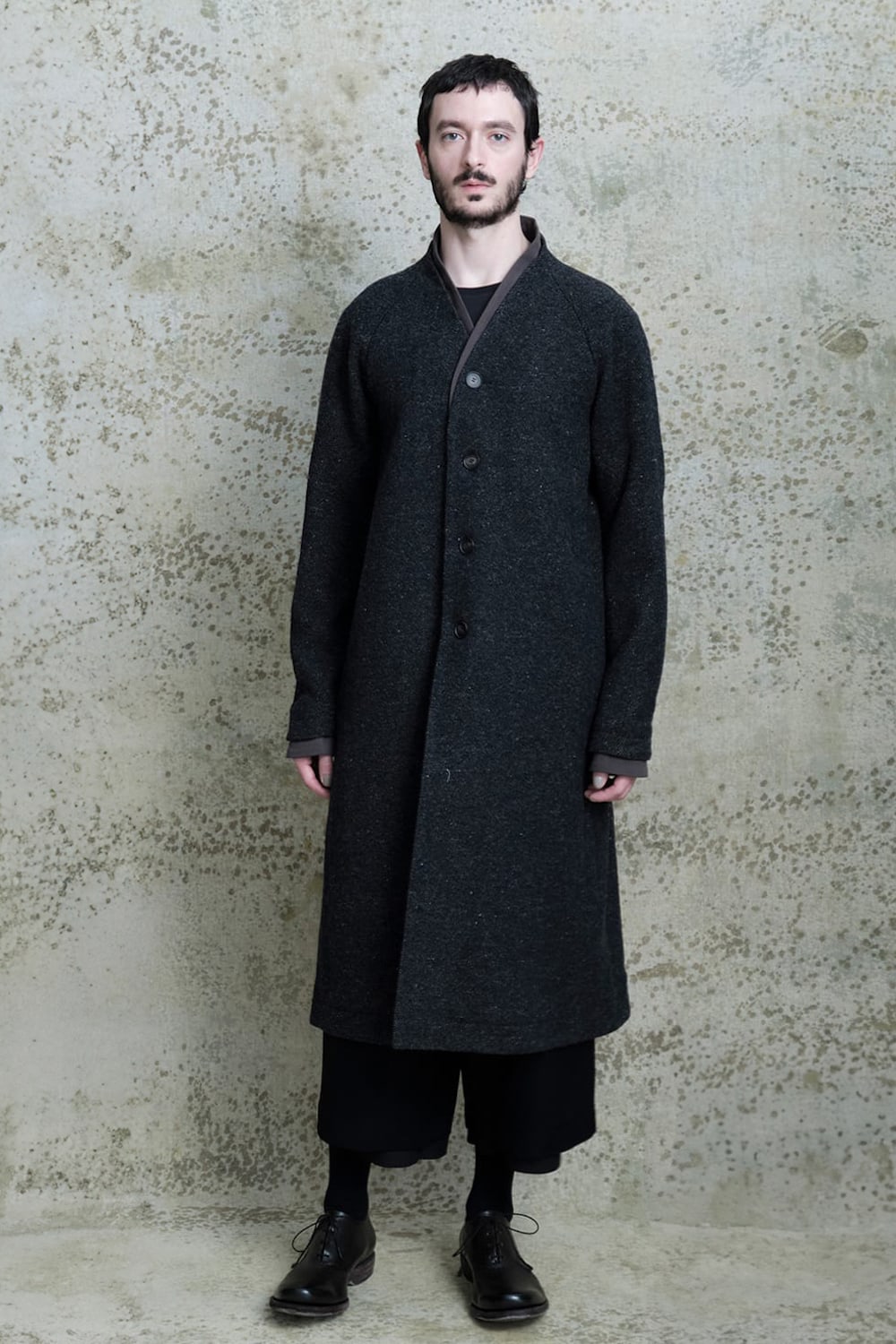 クロマニヨン CROMAGNON Coat shetland wool （DARK NAVY） DARK NAVY