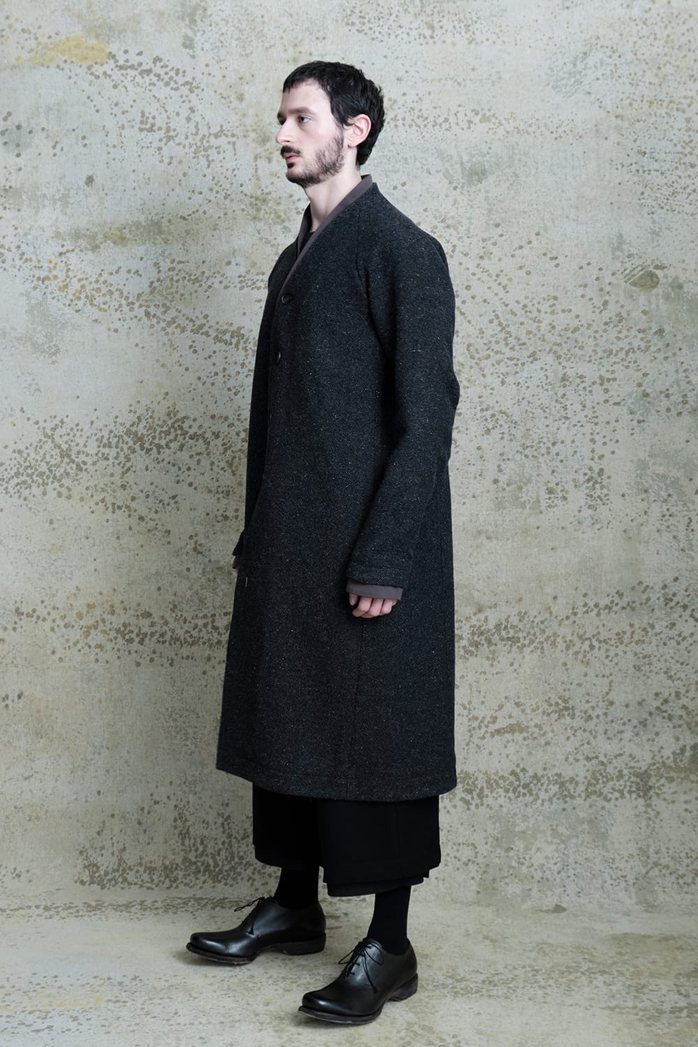 クロマニヨン CROMAGNON Coat shetland wool （DARK NAVY） DARK NAVY