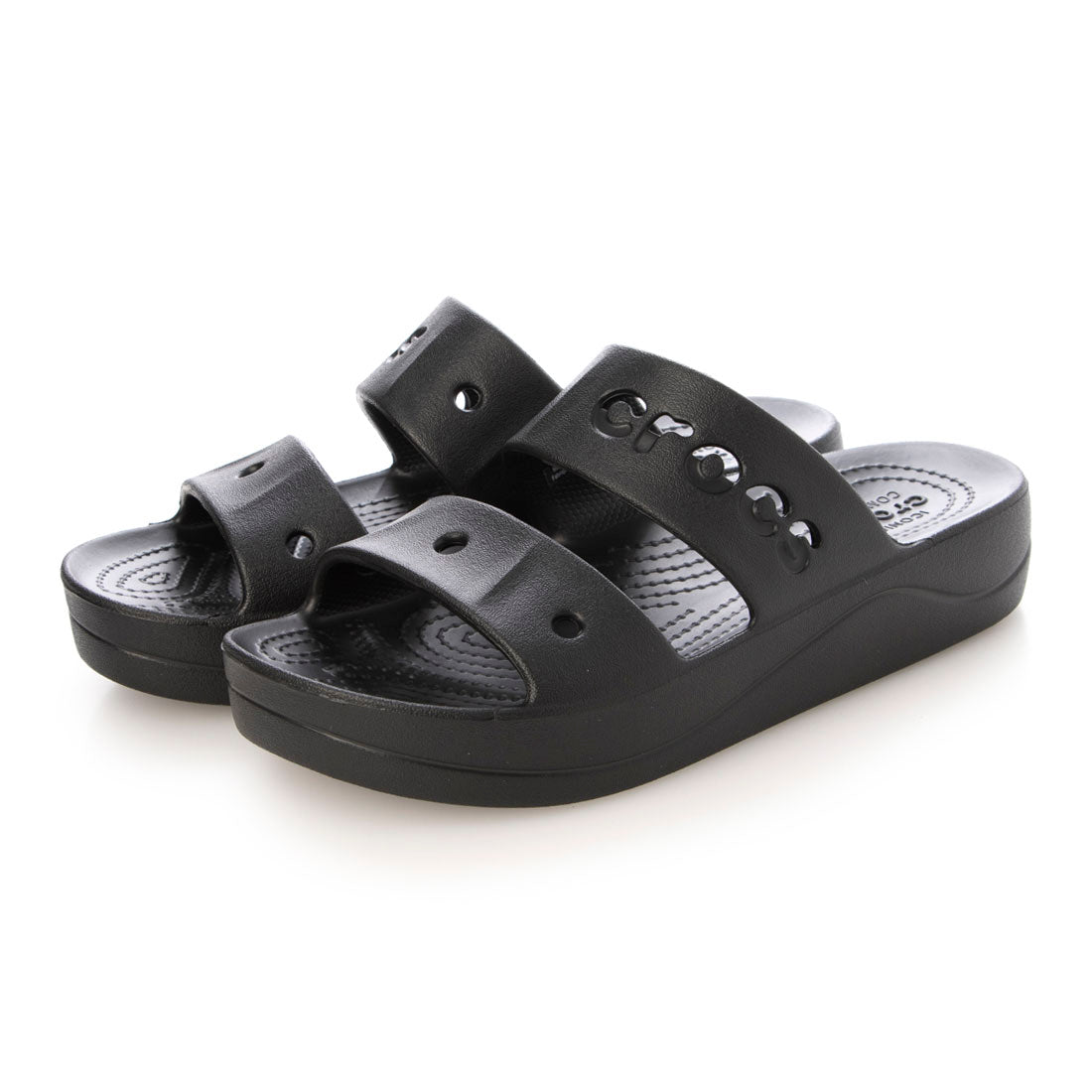 クロックス crocs レディース サンダル 厚底 バヤ プラットフォーム サンダル 208188 （ブラック） ブラック