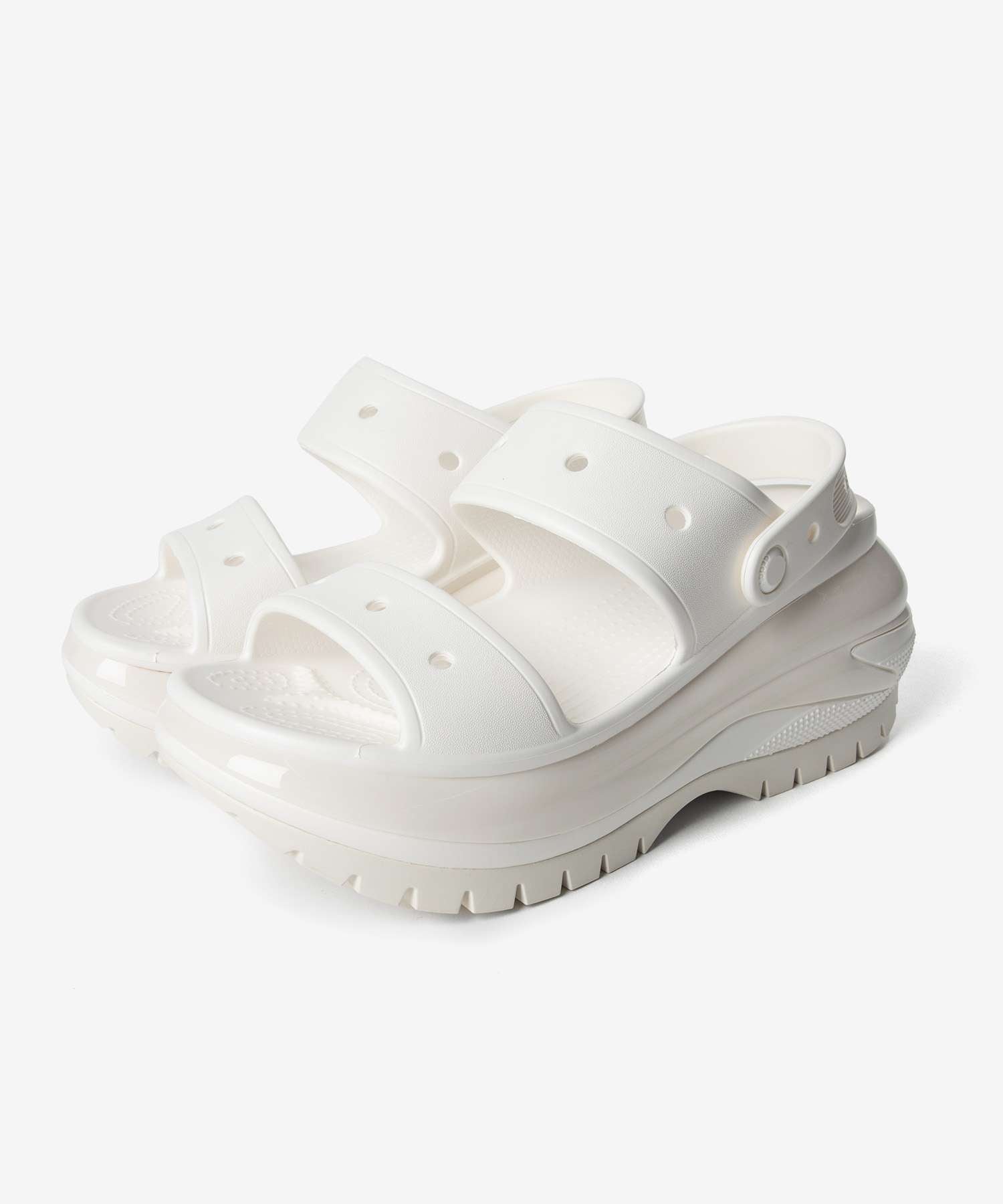 クロックス crocs クロックス crocs Classic Mega Crush Sandal W メガクラッシュサンダル Sandals サンダル 207989 （ホワイト） ホワイト