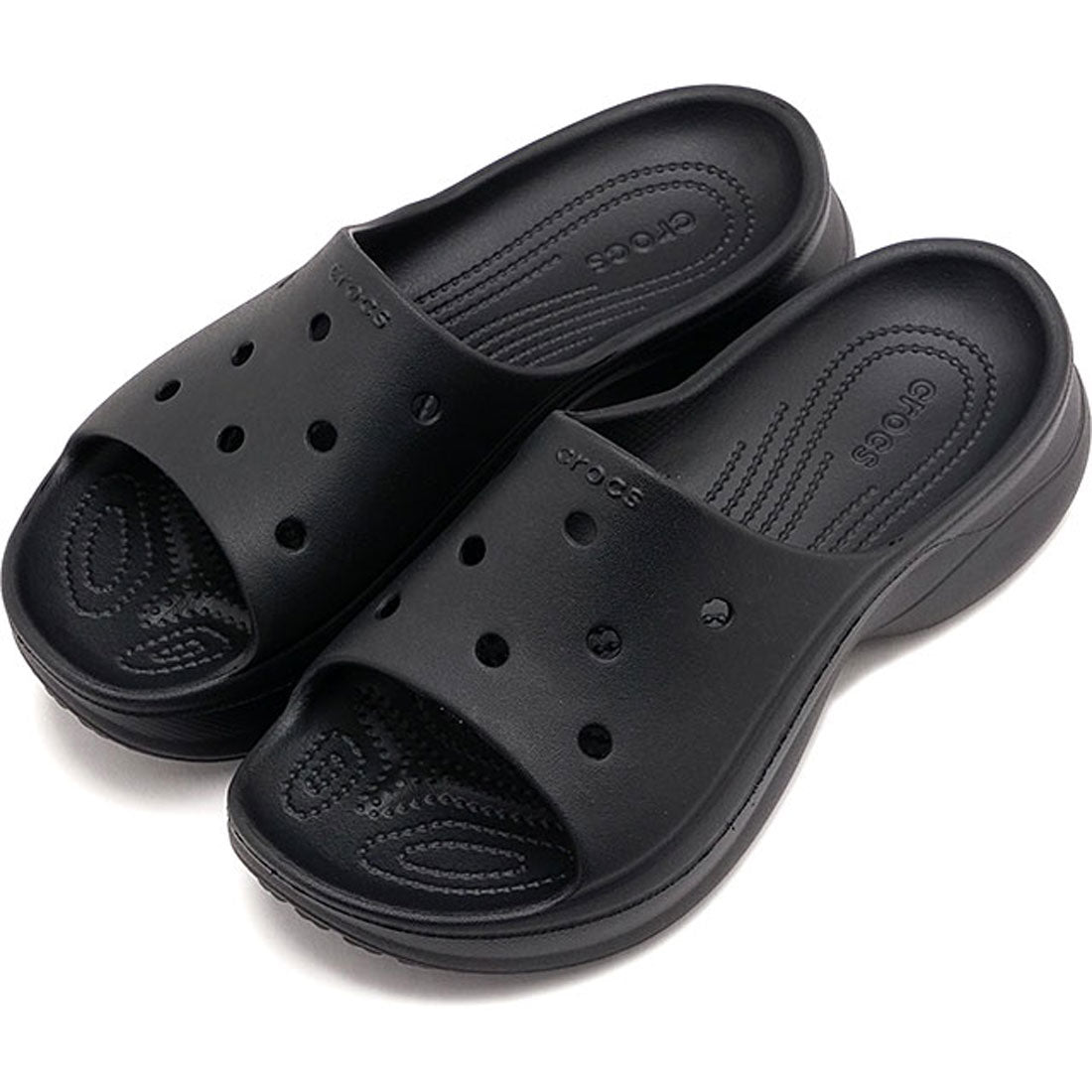 クロックス crocs Bae Slide Black [211108-001] （Black） Black