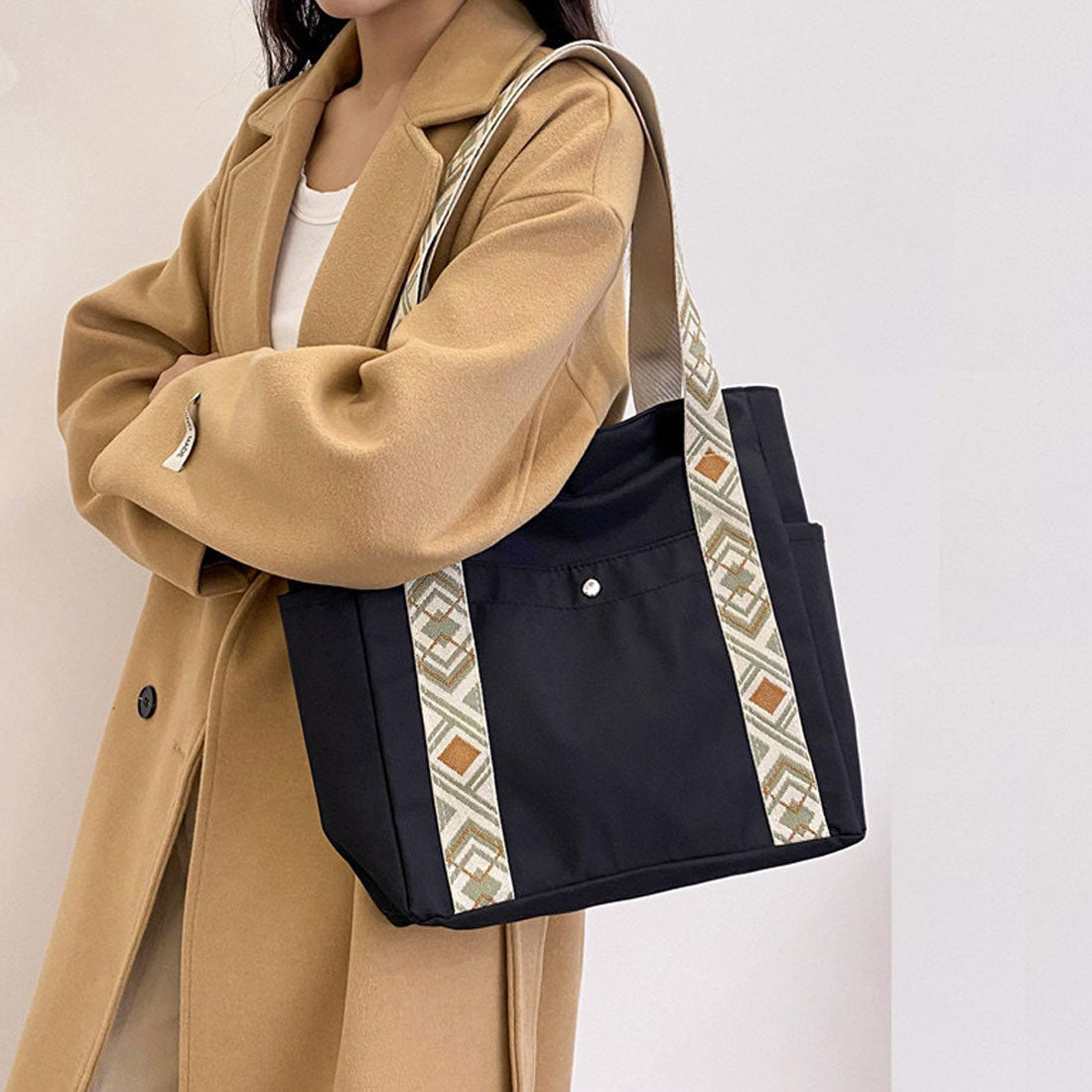 シーアールビー CRB 撥水柄テープトートバッグ