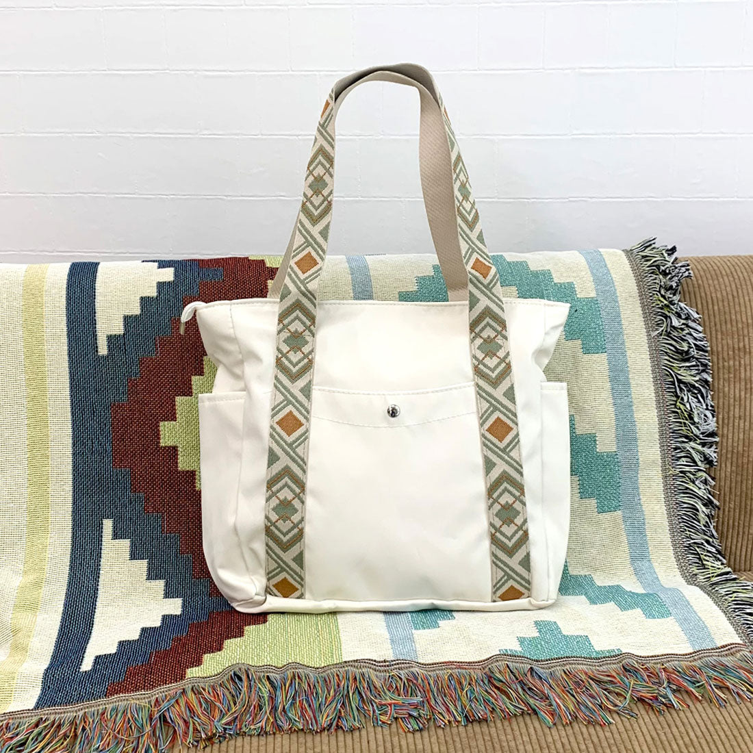 シーアールビー CRB 撥水柄テープトートバッグ