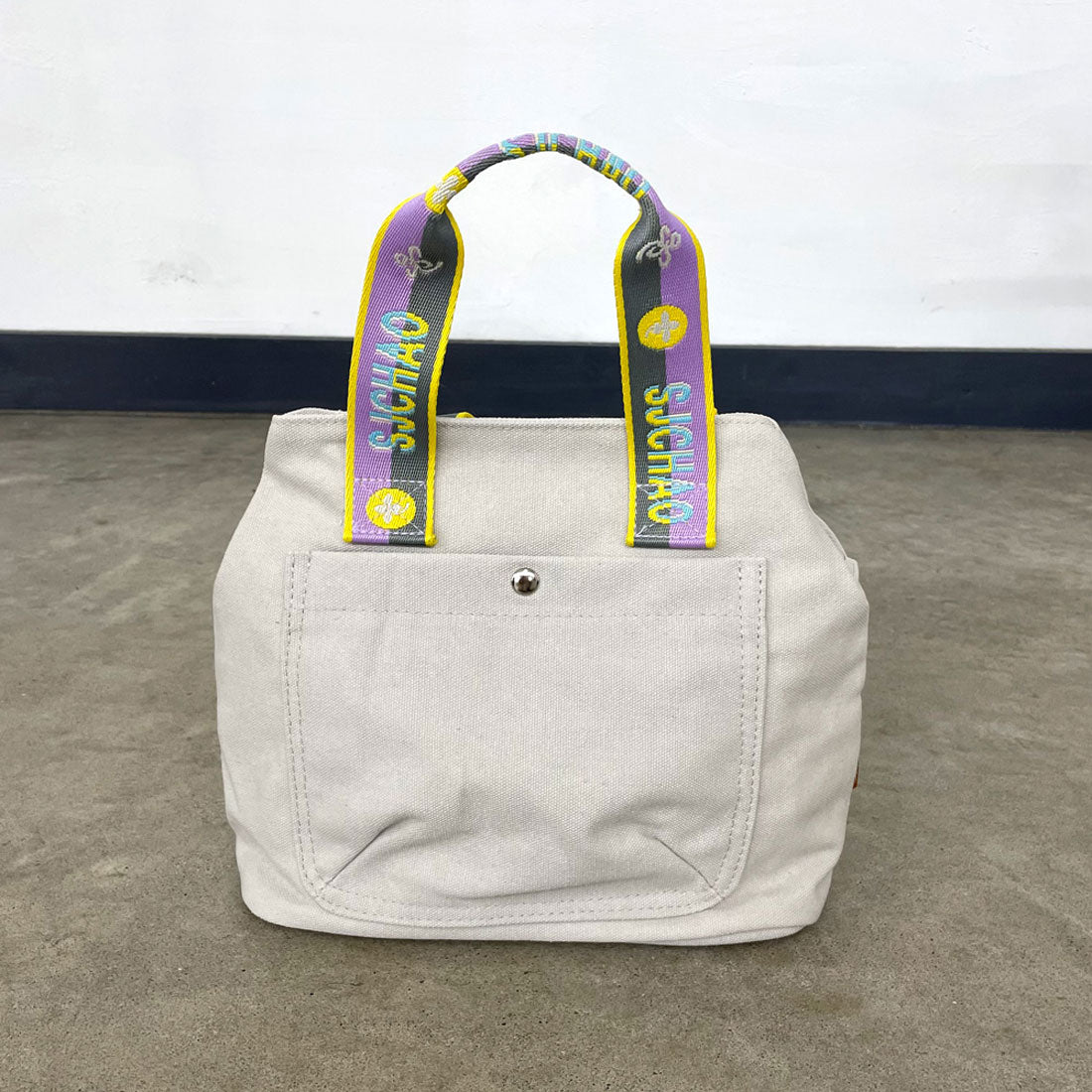 シーアールビー CRB ロゴショルダーキャンバストートバッグ （ベージュ） ベージュ