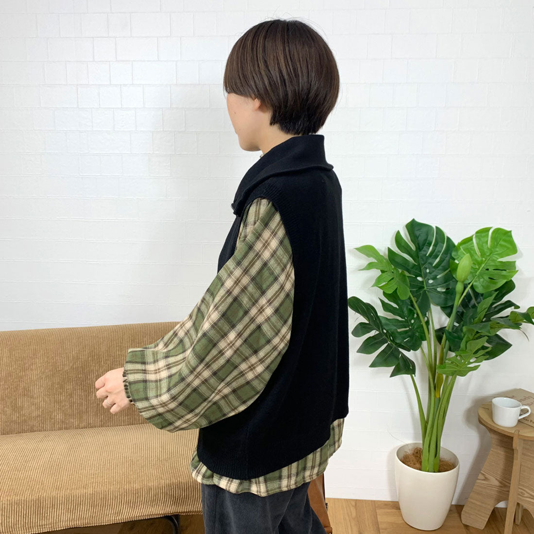 シーアールビー CRB ハーフジップベスト