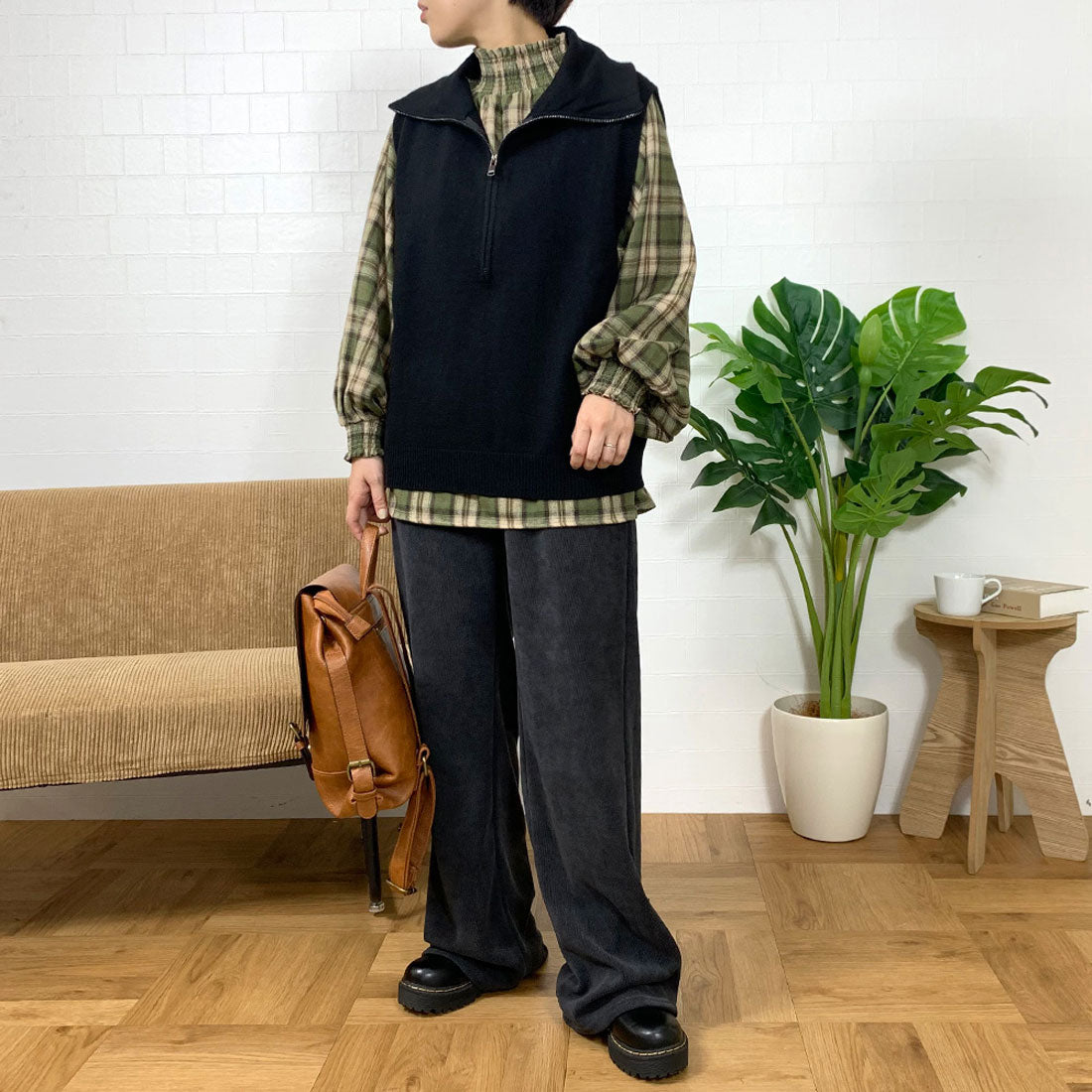 シーアールビー CRB ハーフジップベスト
