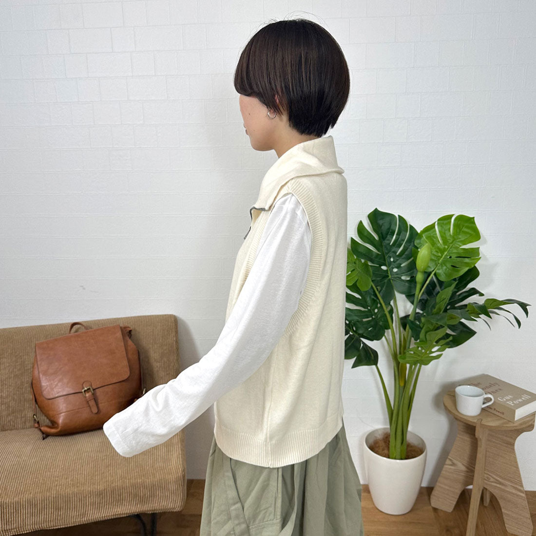 シーアールビー CRB ハーフジップベスト