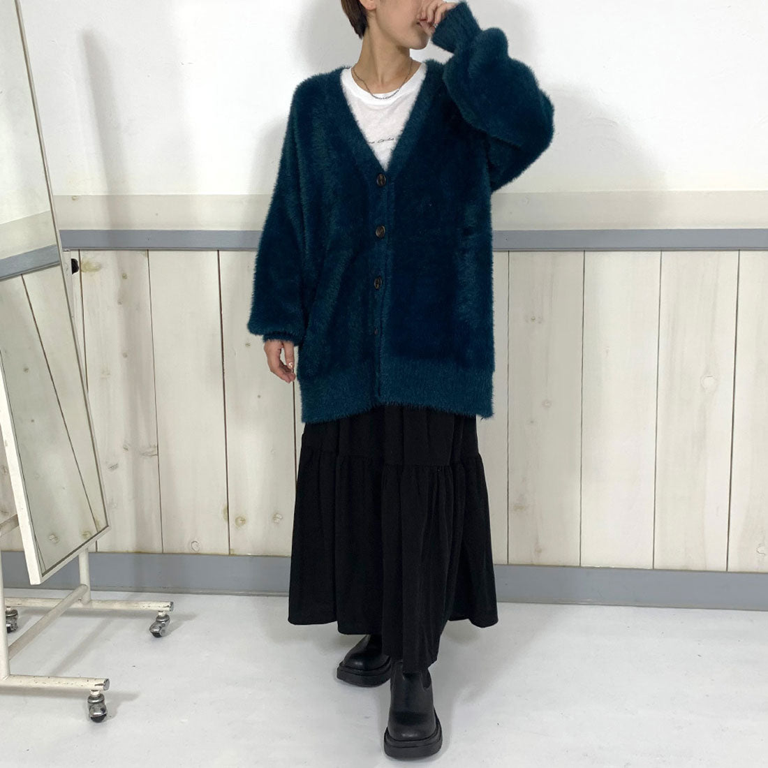 シーアールビー CRB コールティアードスカート