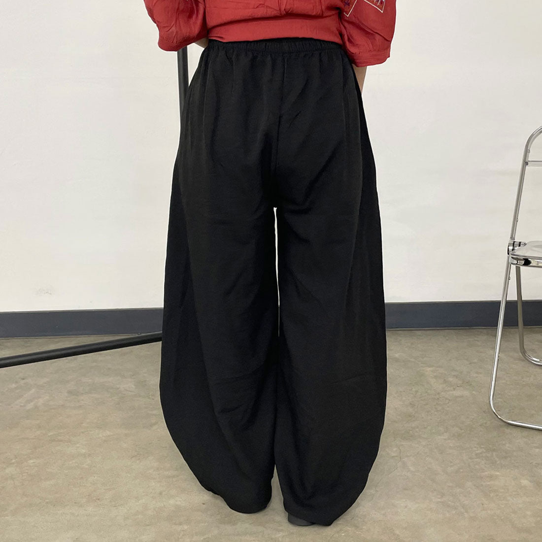シーアールビー CRB ナイロン風カーブパンツ （ブラック） ブラック