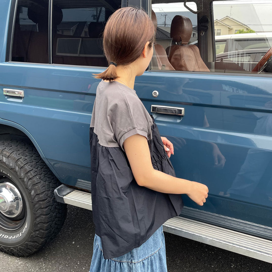 シーアールビー CRB ビスチェレイヤード風プルオーバー （ブラック） ブラック