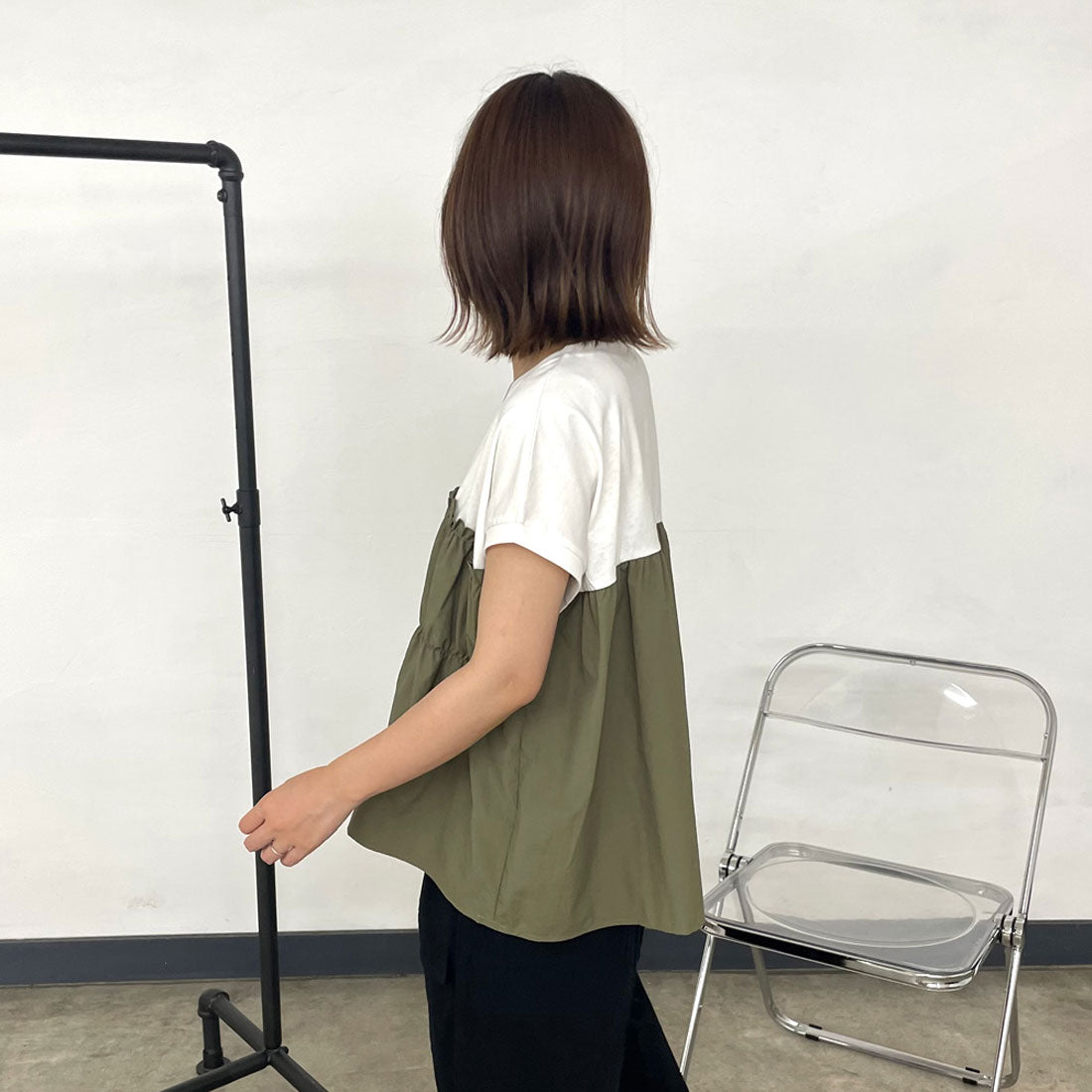 シーアールビー CRB ビスチェレイヤード風プルオーバー （ブラック） ブラック
