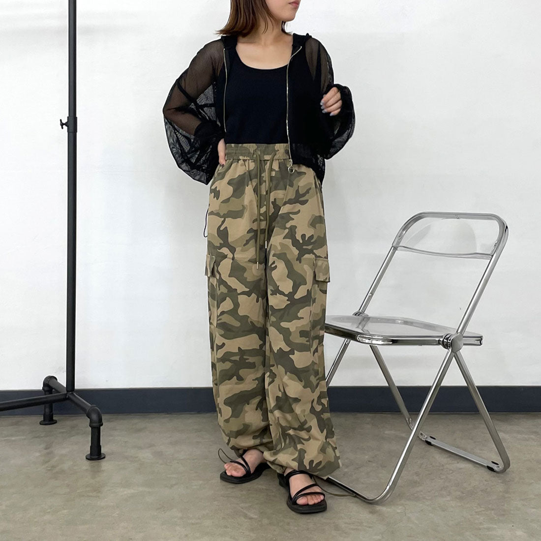 シーアールビー CRB メッシュZIPパーカー （ブラック） ブラック