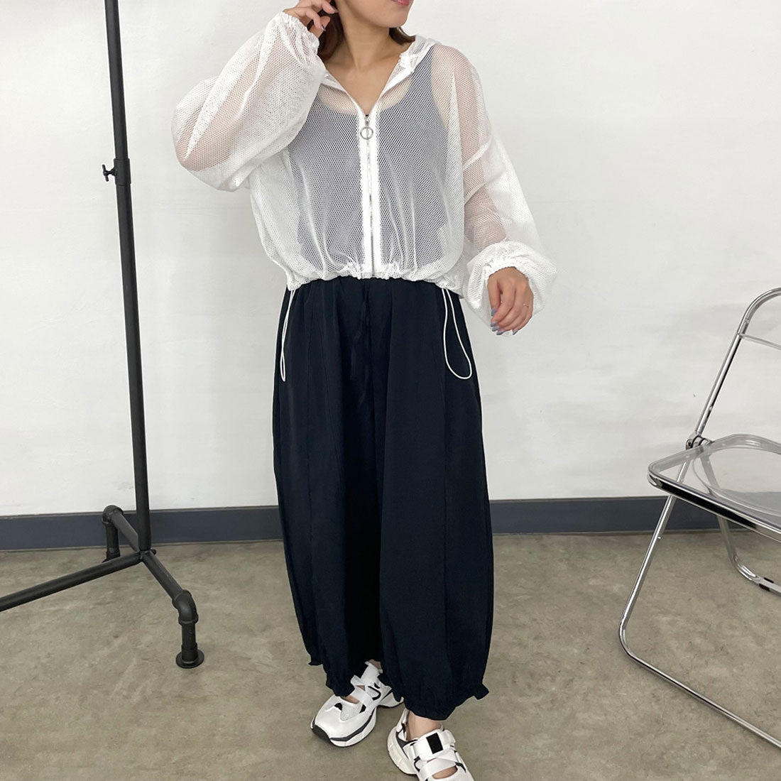 シーアールビー CRB メッシュZIPパーカー （ブラック） ブラック