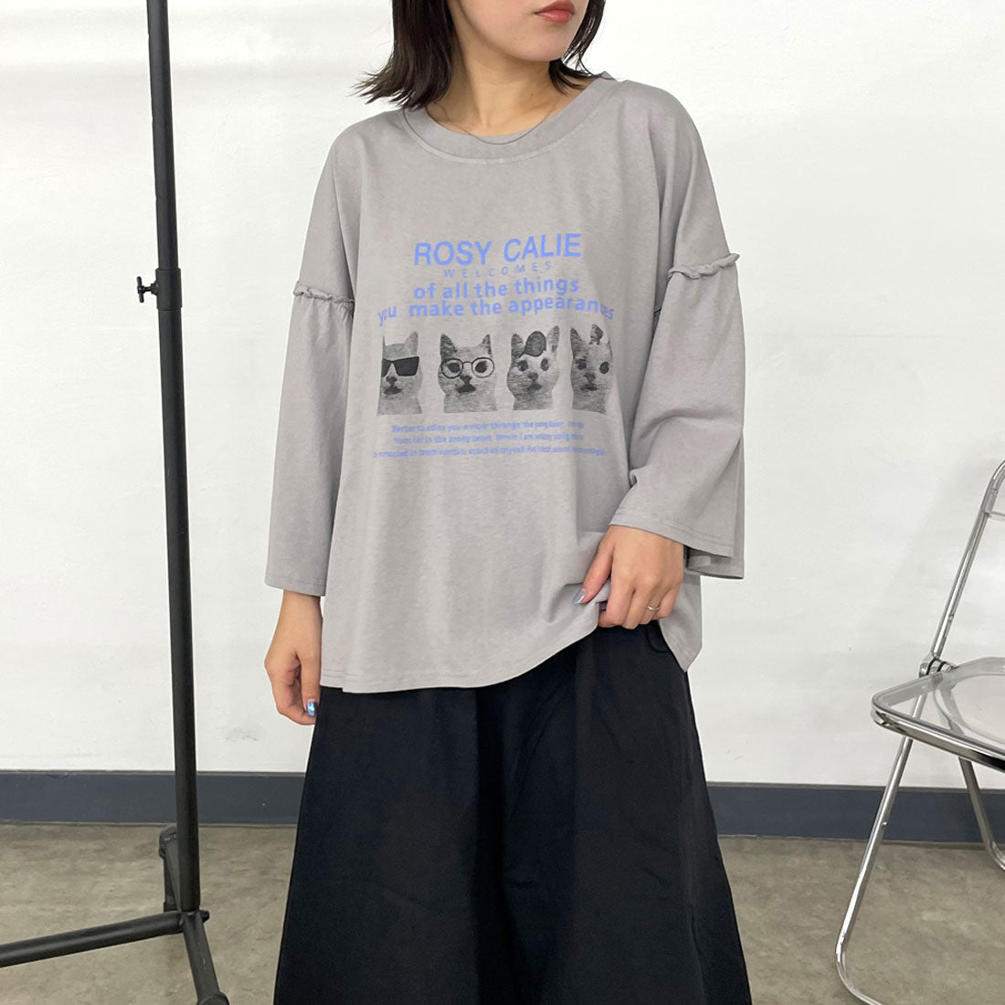 シーアールビー CRB 袖フリルネコプルオーバー （ブラック） ブラック