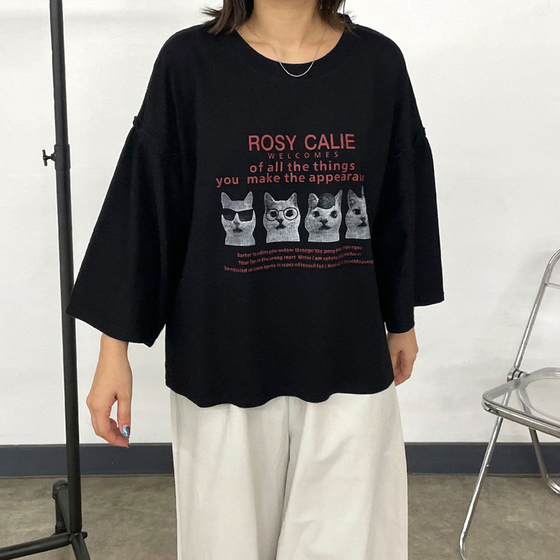 シーアールビー CRB 袖フリルネコプルオーバー （ブラック） ブラック