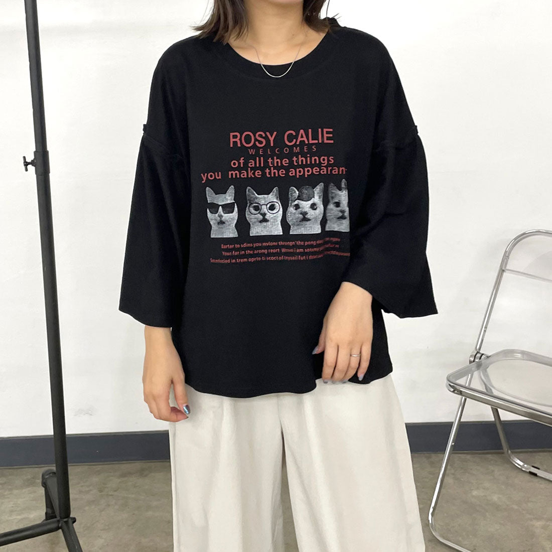 シーアールビー CRB 袖フリルネコプルオーバー （ブラック） ブラック