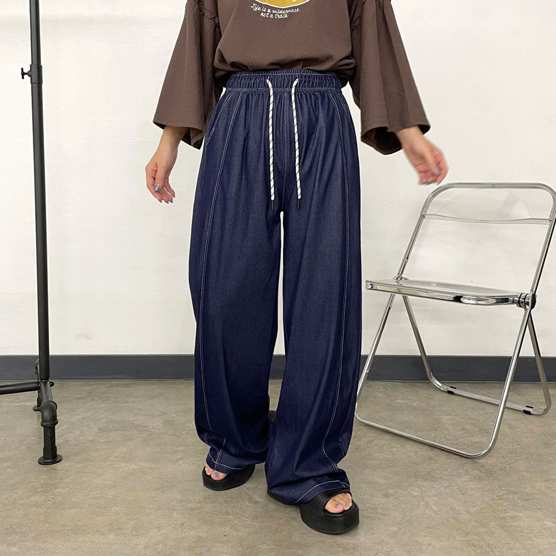 シーアールビー CRB イージーラインパンツ （ブルー） ブルー