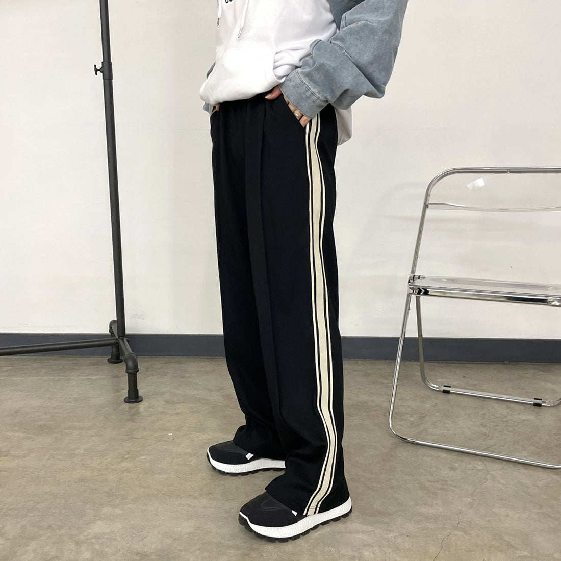 シーアールビー CRB カットラインパンツ （グレー） グレー