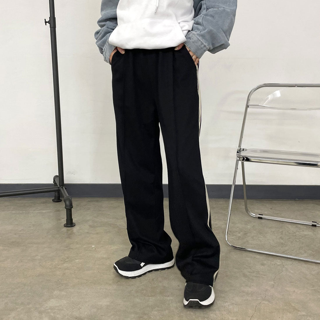 シーアールビー CRB カットラインパンツ （グレー） グレー