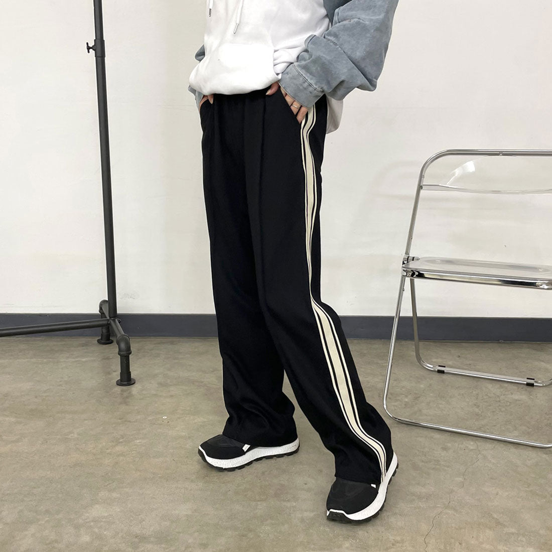 シーアールビー CRB カットラインパンツ （グレー） グレー