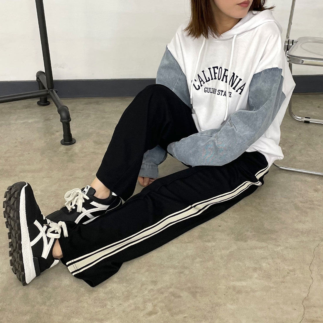 シーアールビー CRB カットラインパンツ （グレー） グレー