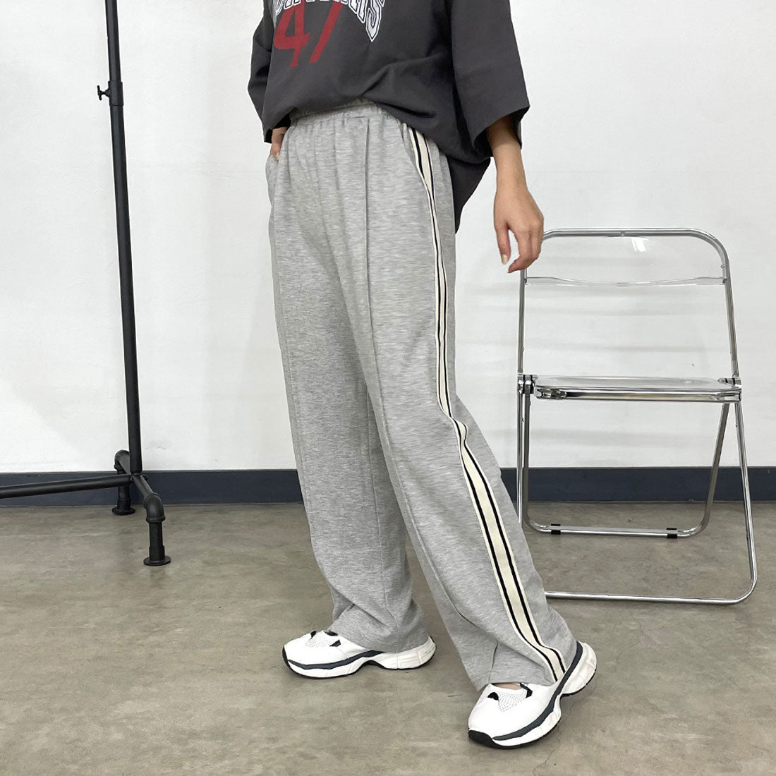 シーアールビー CRB カットラインパンツ （グレー） グレー