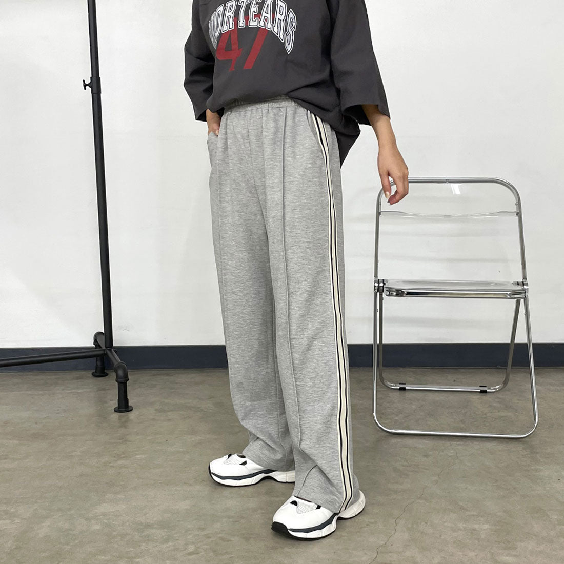 シーアールビー CRB カットラインパンツ （グレー） グレー