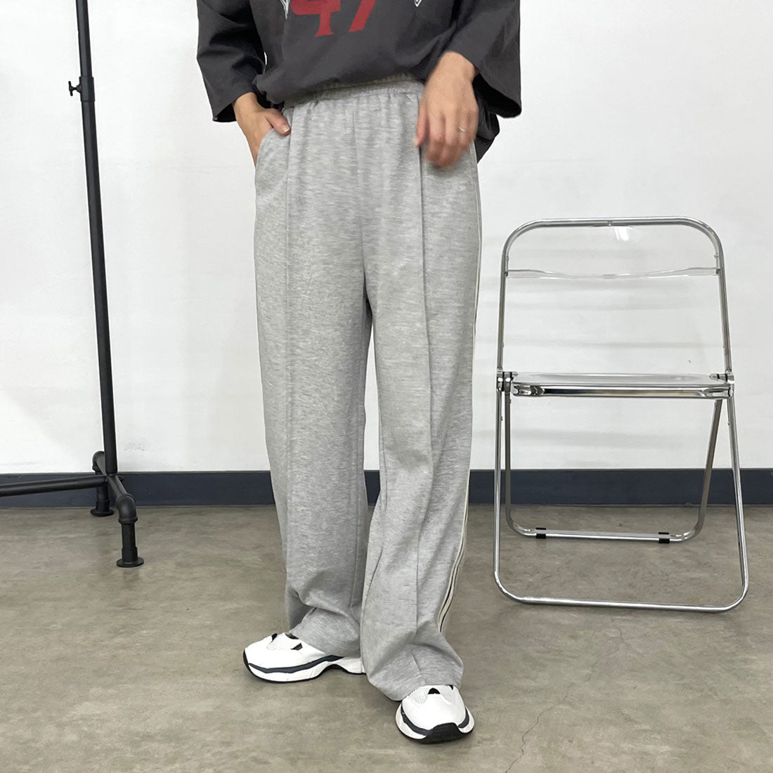 シーアールビー CRB カットラインパンツ （グレー） グレー