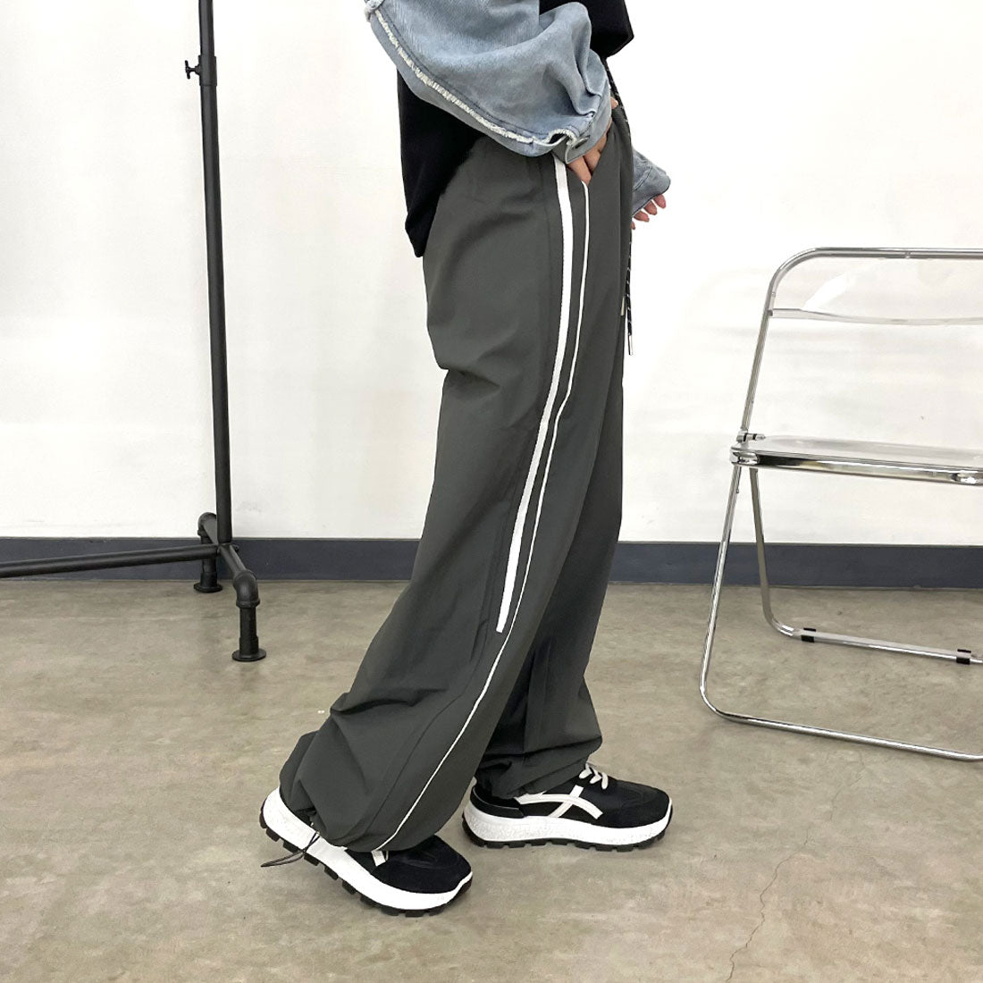 シーアールビー CRB 2WAYラインパンツ （ブラック） ブラック