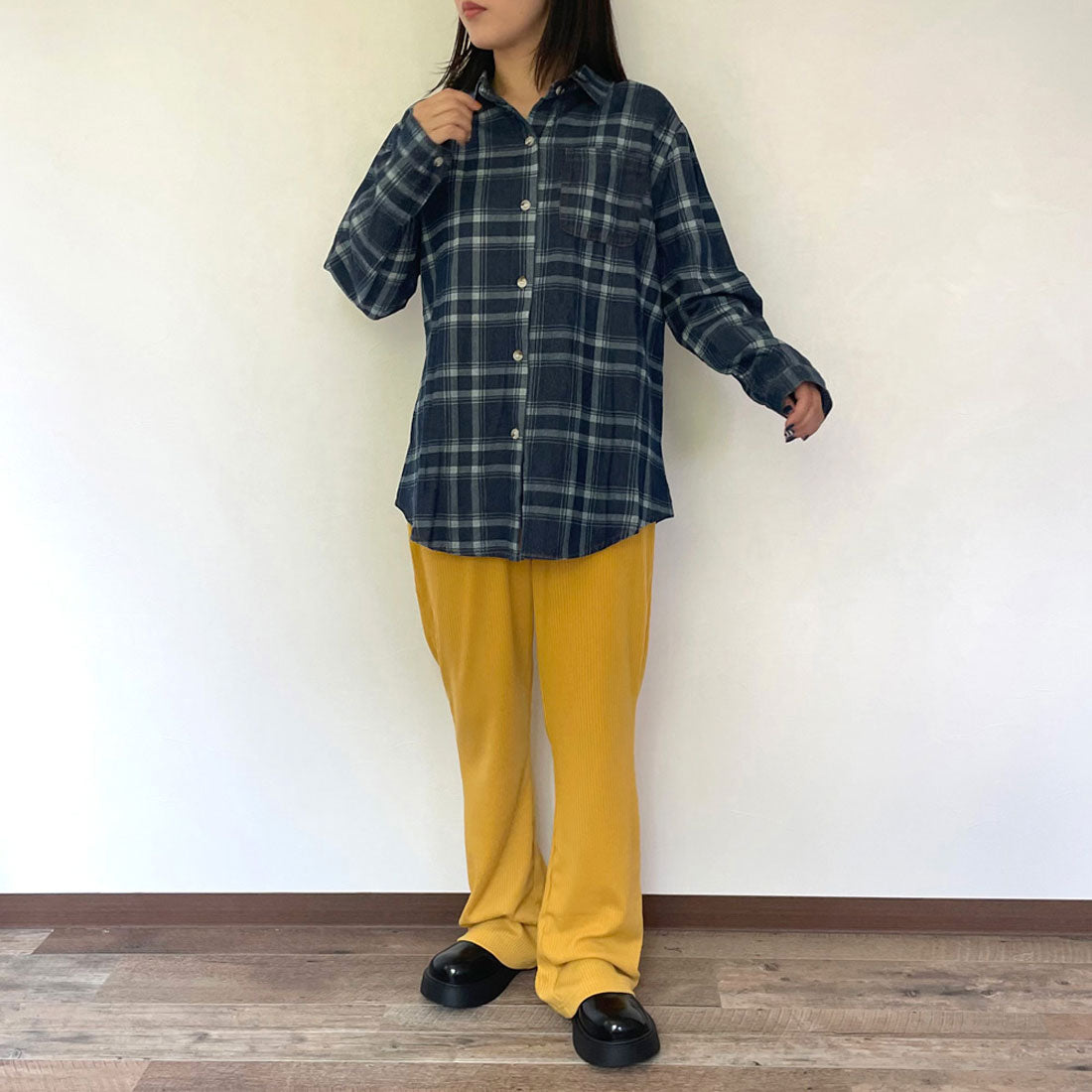 シーアールビー CRB カットリブフレアパンツ （グリーン） グリーン