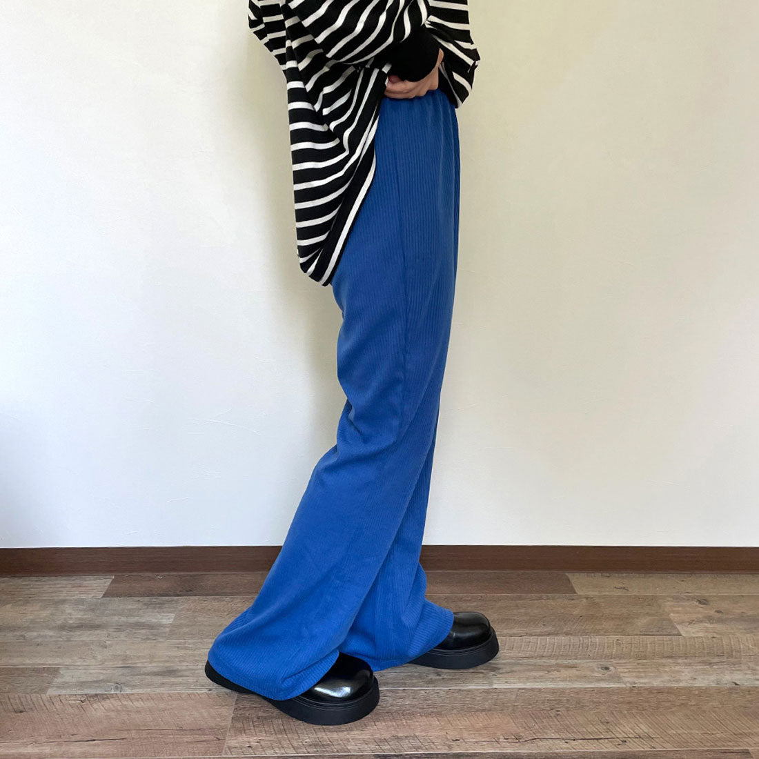 シーアールビー CRB カットリブフレアパンツ （グリーン） グリーン