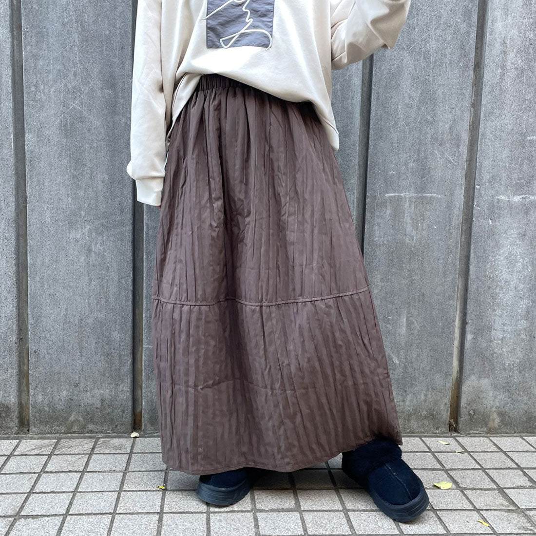 シーアールビー CRB 切替コクーンスカート （グレー） グレー