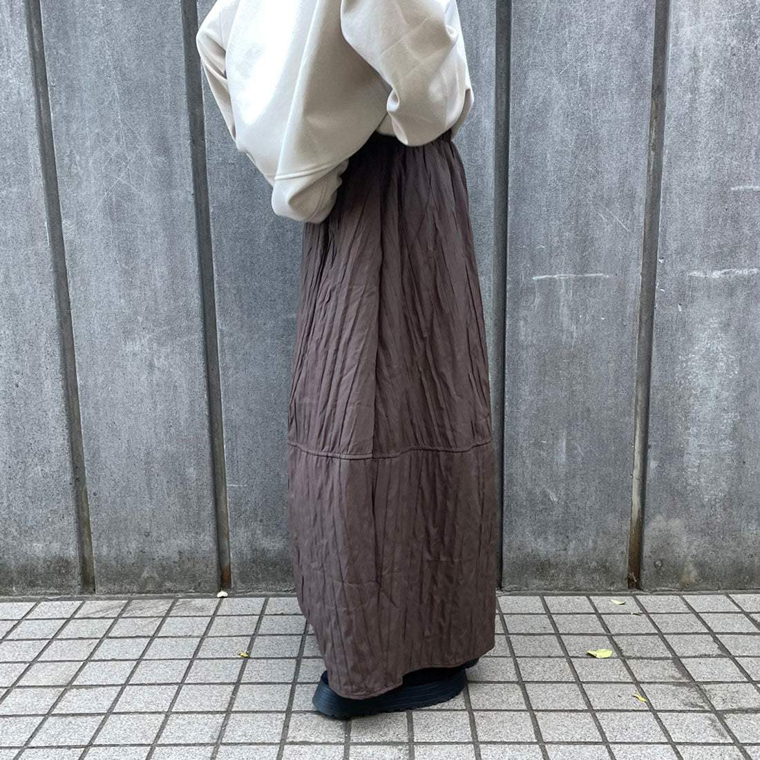 シーアールビー CRB 切替コクーンスカート （グレー） グレー