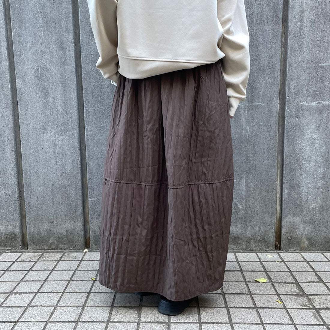 シーアールビー CRB 切替コクーンスカート （グレー） グレー
