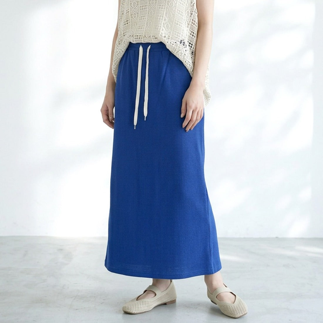 シーアールビー CRB ワッフルIラインスカート （レッド） レッド
