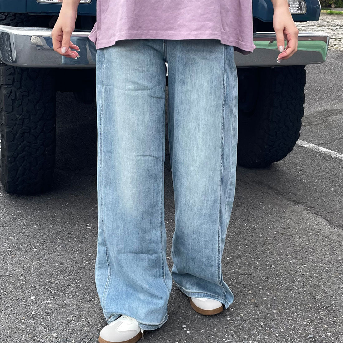 シーアールビー CRB ストレートデニムパンツ （ブルー） ブルー
