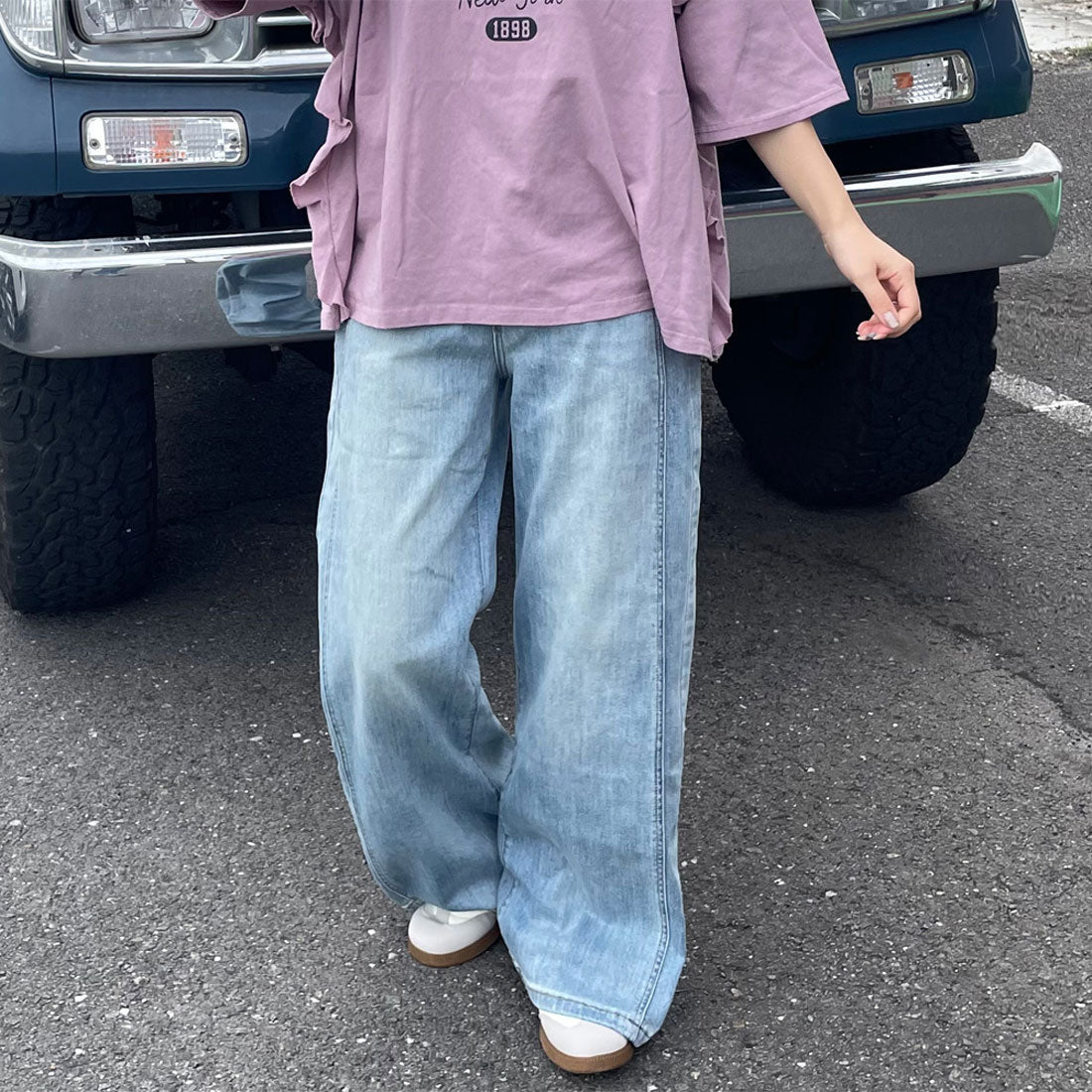 シーアールビー CRB ストレートデニムパンツ （ブルー） ブルー