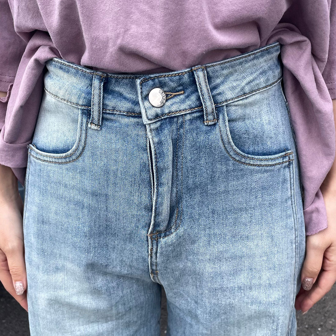 シーアールビー CRB ストレートデニムパンツ （ブルー） ブルー