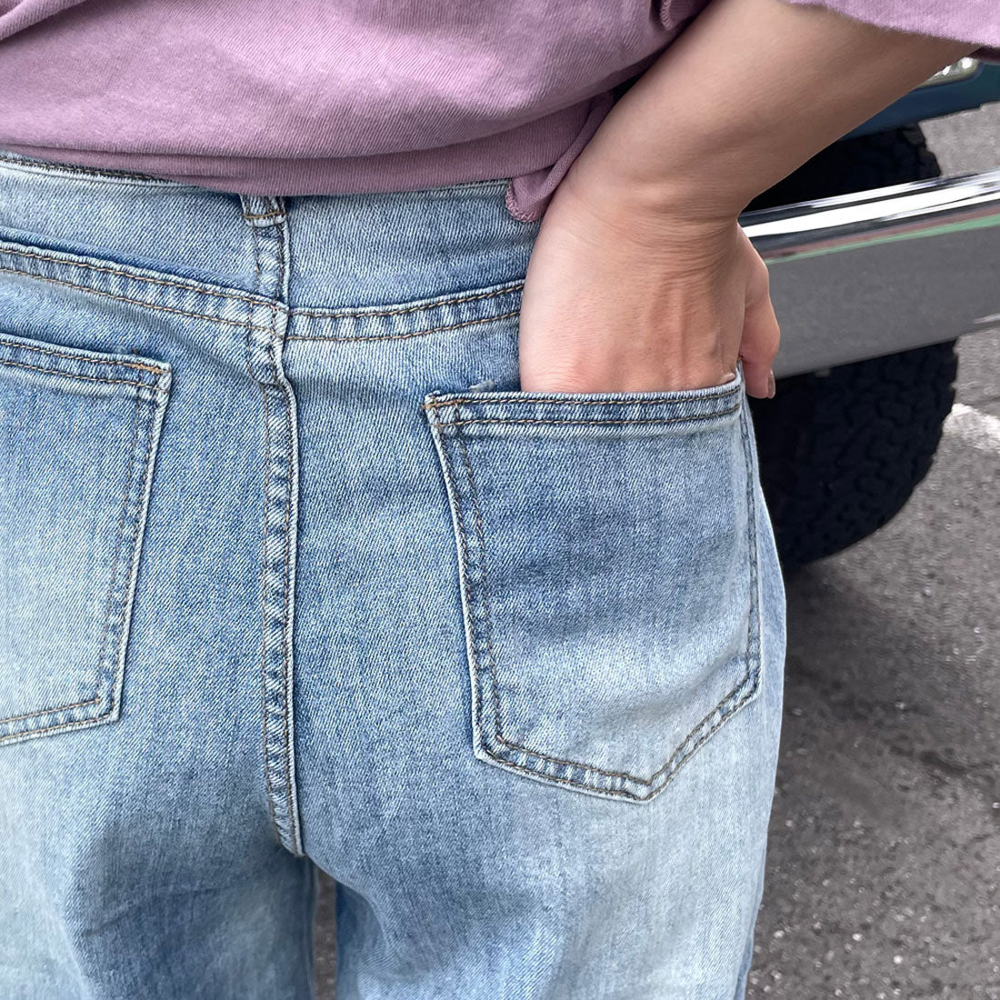 シーアールビー CRB ストレートデニムパンツ （ブルー） ブルー