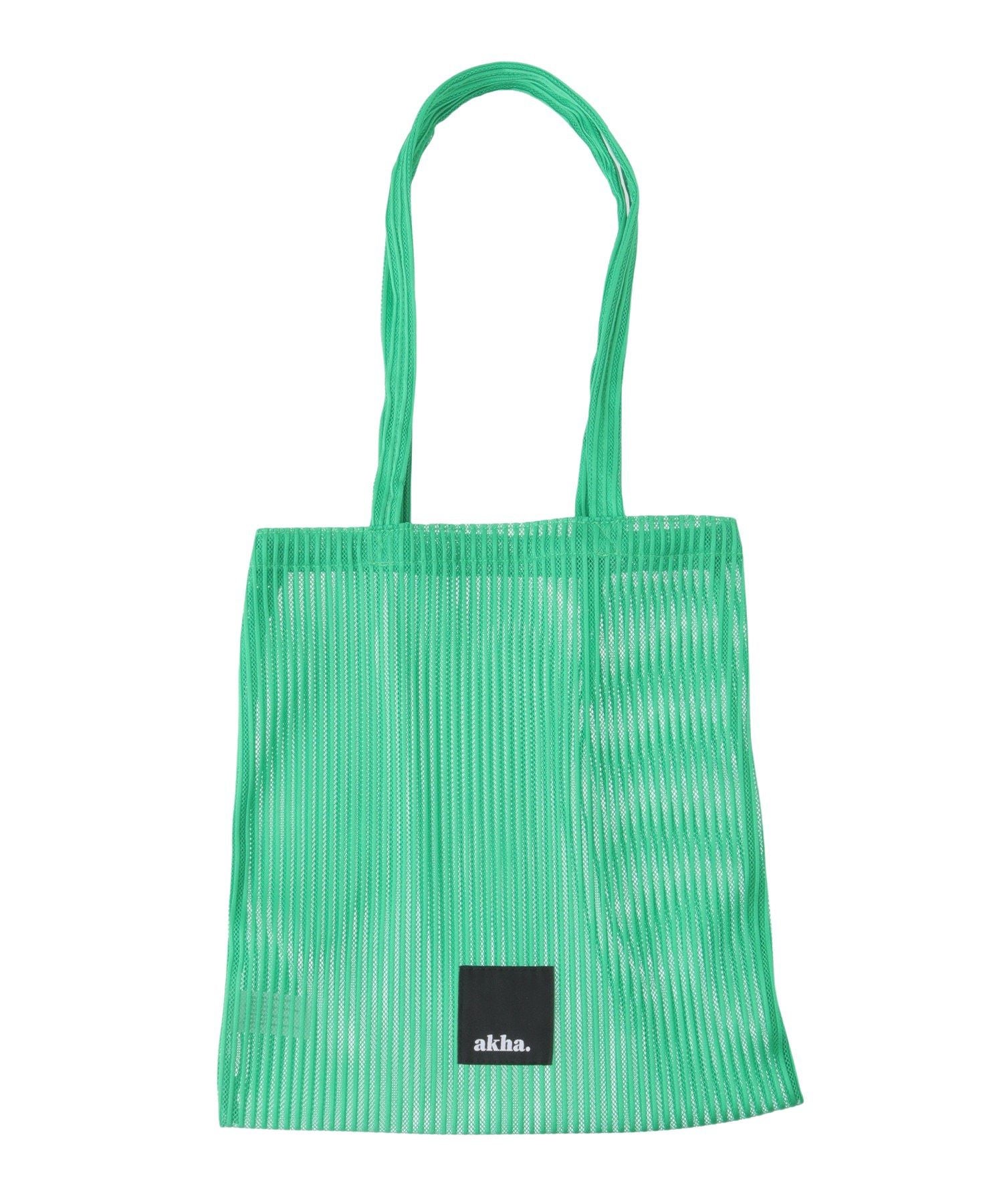 クラフトスタンダードブティック CRAFT STANDARD BOUTIQUE akha. ストライプメッシュトートバッグ （グレー） グレー