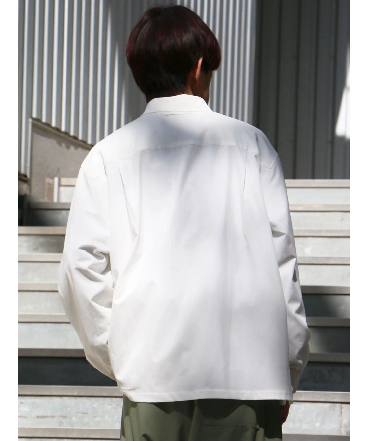 クラフトスタンダードブティック CRAFT STANDARD BOUTIQUE 【機能素材】FLY FRONT SHIRTS （グレーベージュ） グレーベージュ