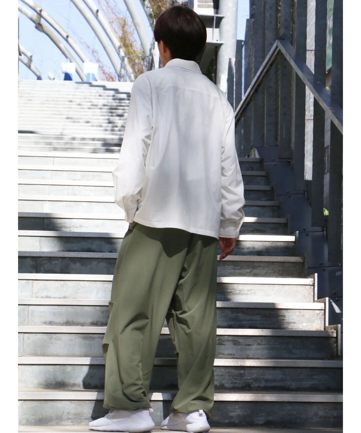 クラフトスタンダードブティック CRAFT STANDARD BOUTIQUE 【機能素材】FLY FRONT SHIRTS （グレーベージュ） グレーベージュ