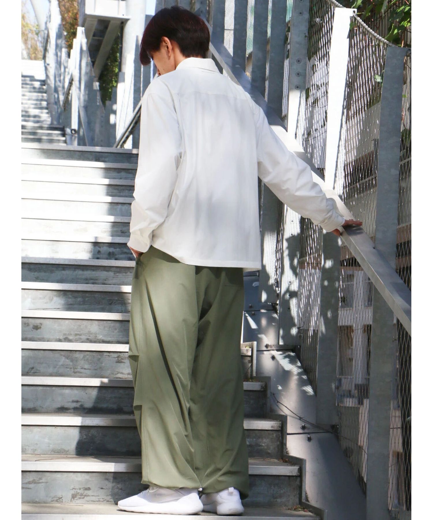 クラフトスタンダードブティック CRAFT STANDARD BOUTIQUE 【機能素材】FLY FRONT SHIRTS （グレーベージュ） グレーベージュ