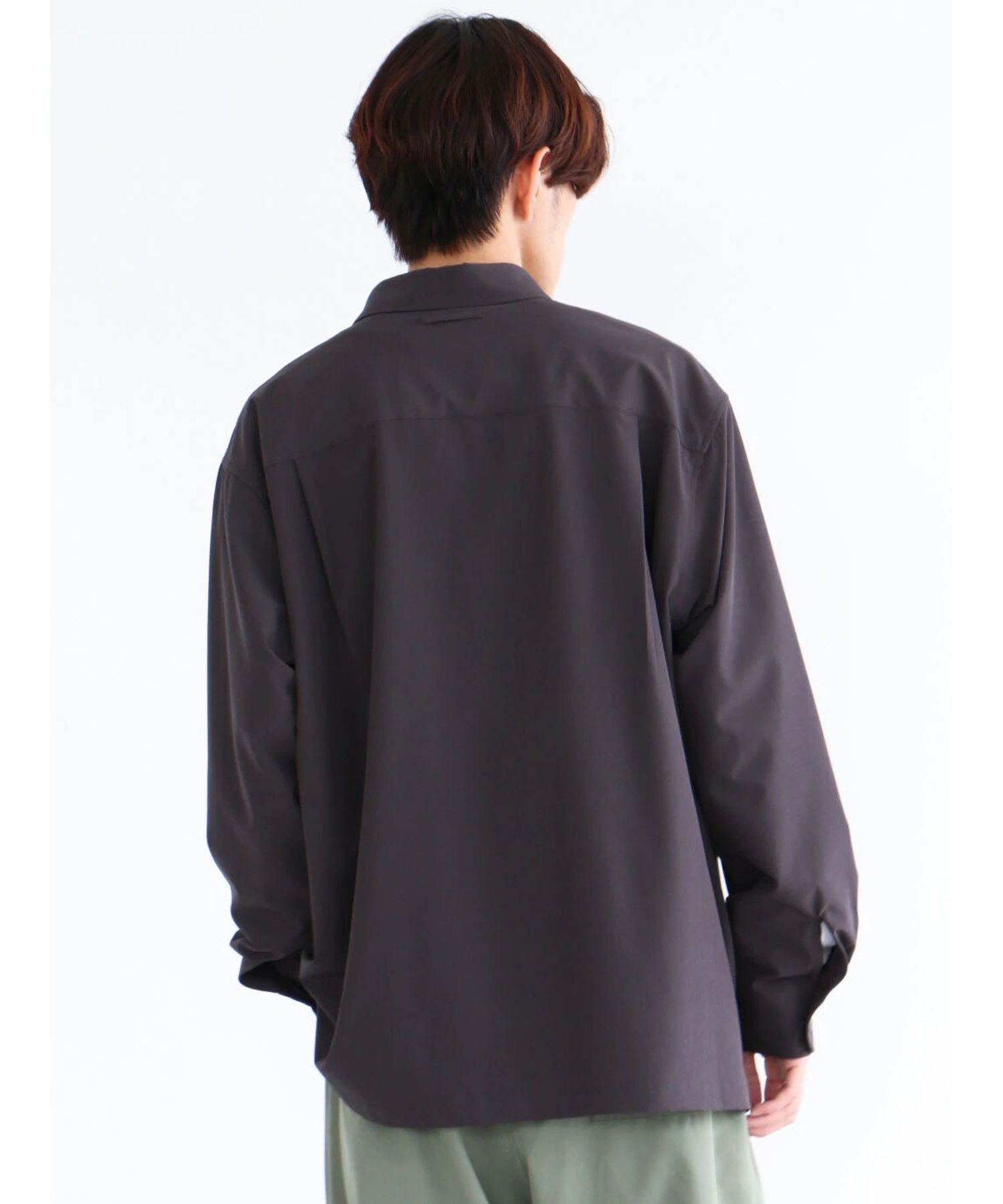 クラフトスタンダードブティック CRAFT STANDARD BOUTIQUE 【機能素材】FLY FRONT SHIRTS （グレーベージュ） グレーベージュ