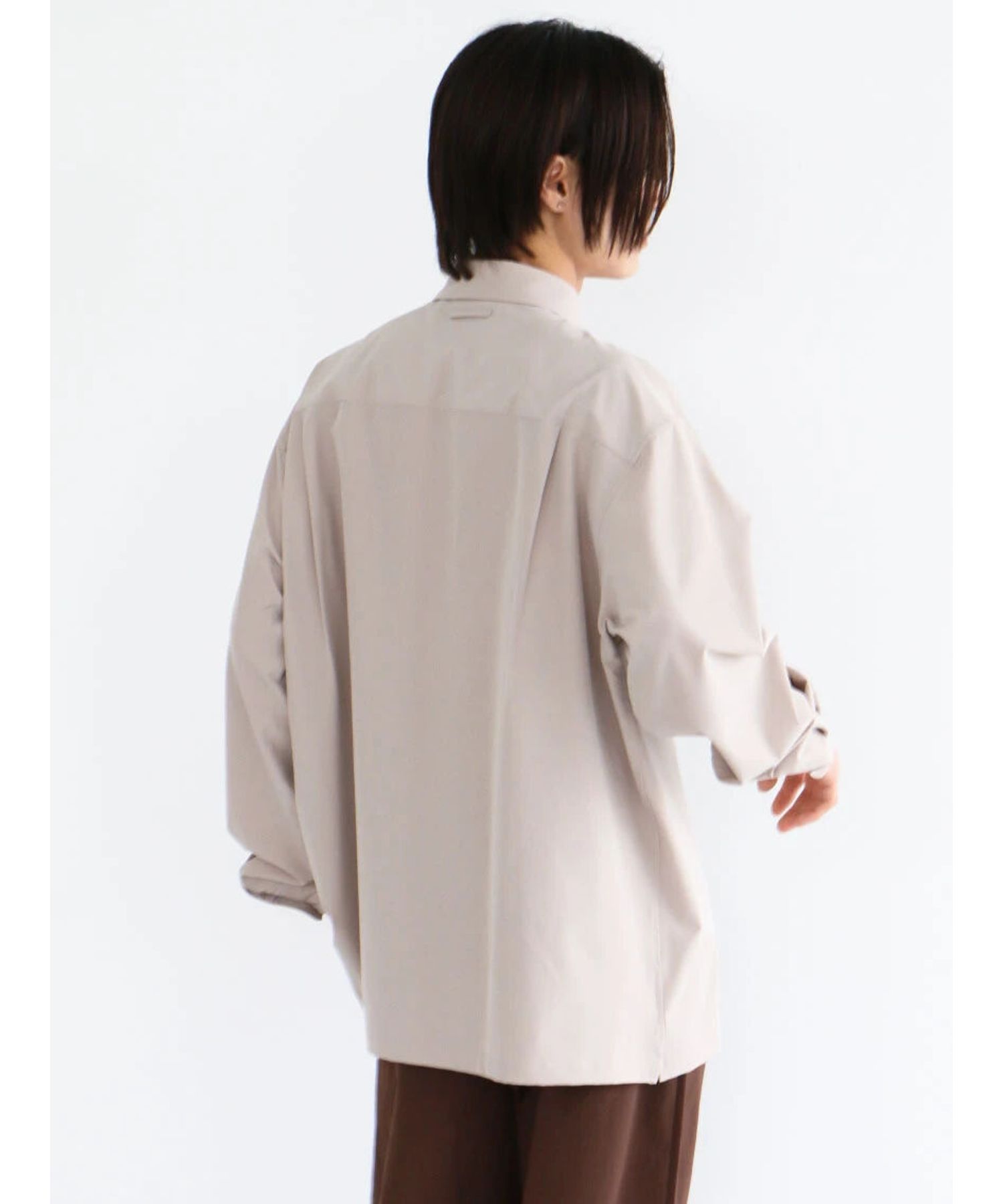 クラフトスタンダードブティック CRAFT STANDARD BOUTIQUE 【機能素材】FLY FRONT SHIRTS （グレーベージュ） グレーベージュ