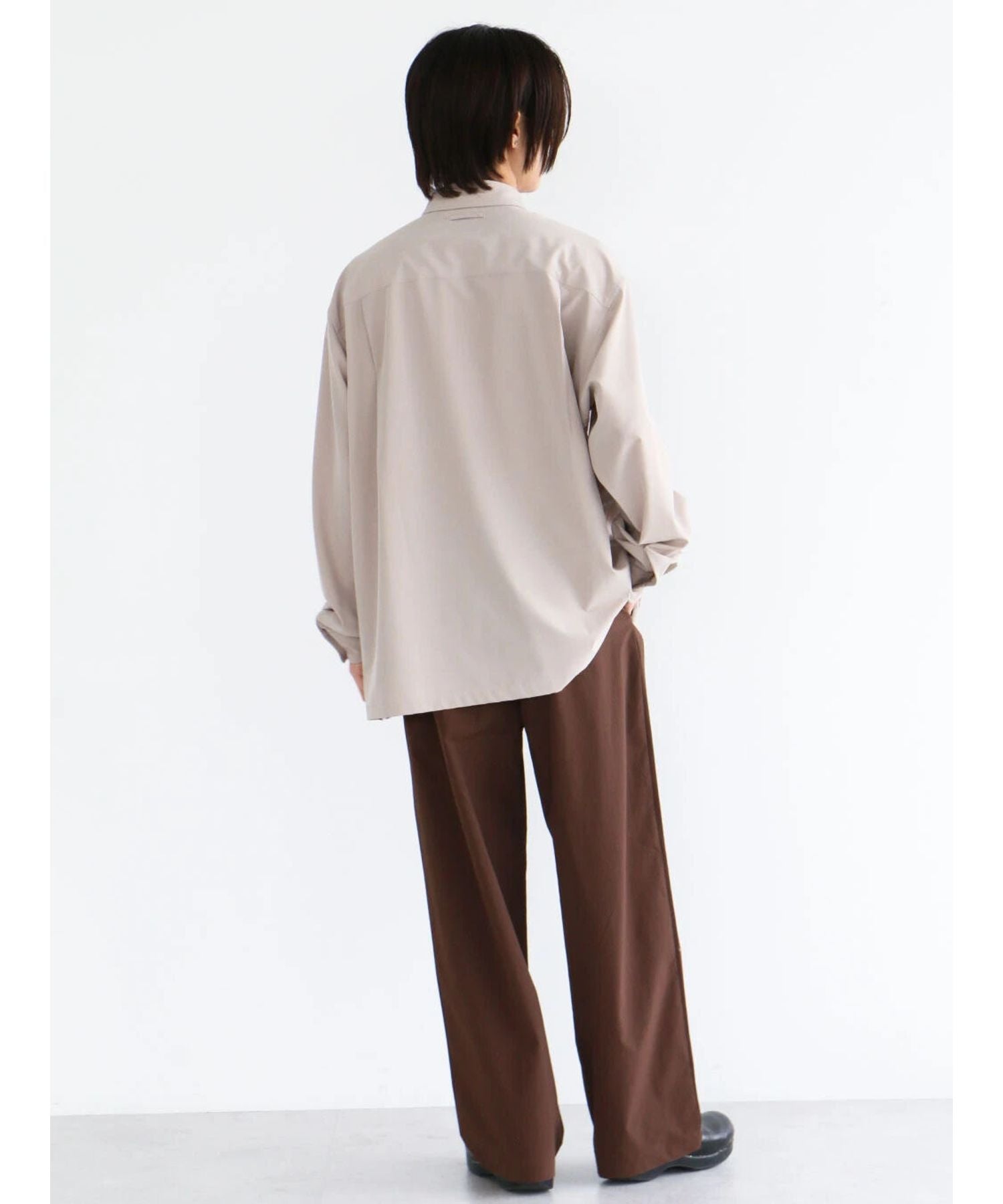 クラフトスタンダードブティック CRAFT STANDARD BOUTIQUE 【機能素材】FLY FRONT SHIRTS （グレーベージュ） グレーベージュ