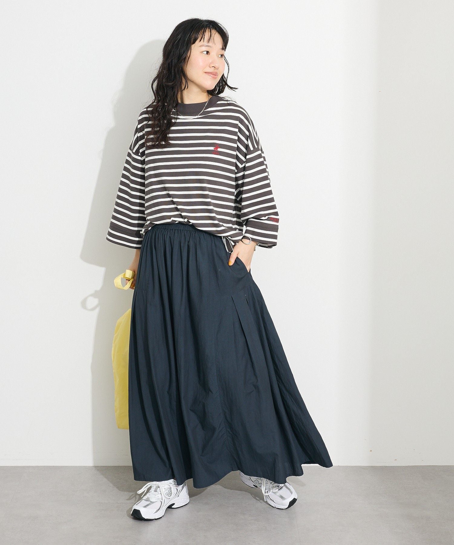 クラフトスタンダードブティック CRAFT STANDARD BOUTIQUE サイドタック切り替えスカート （ホワイト） ホワイト