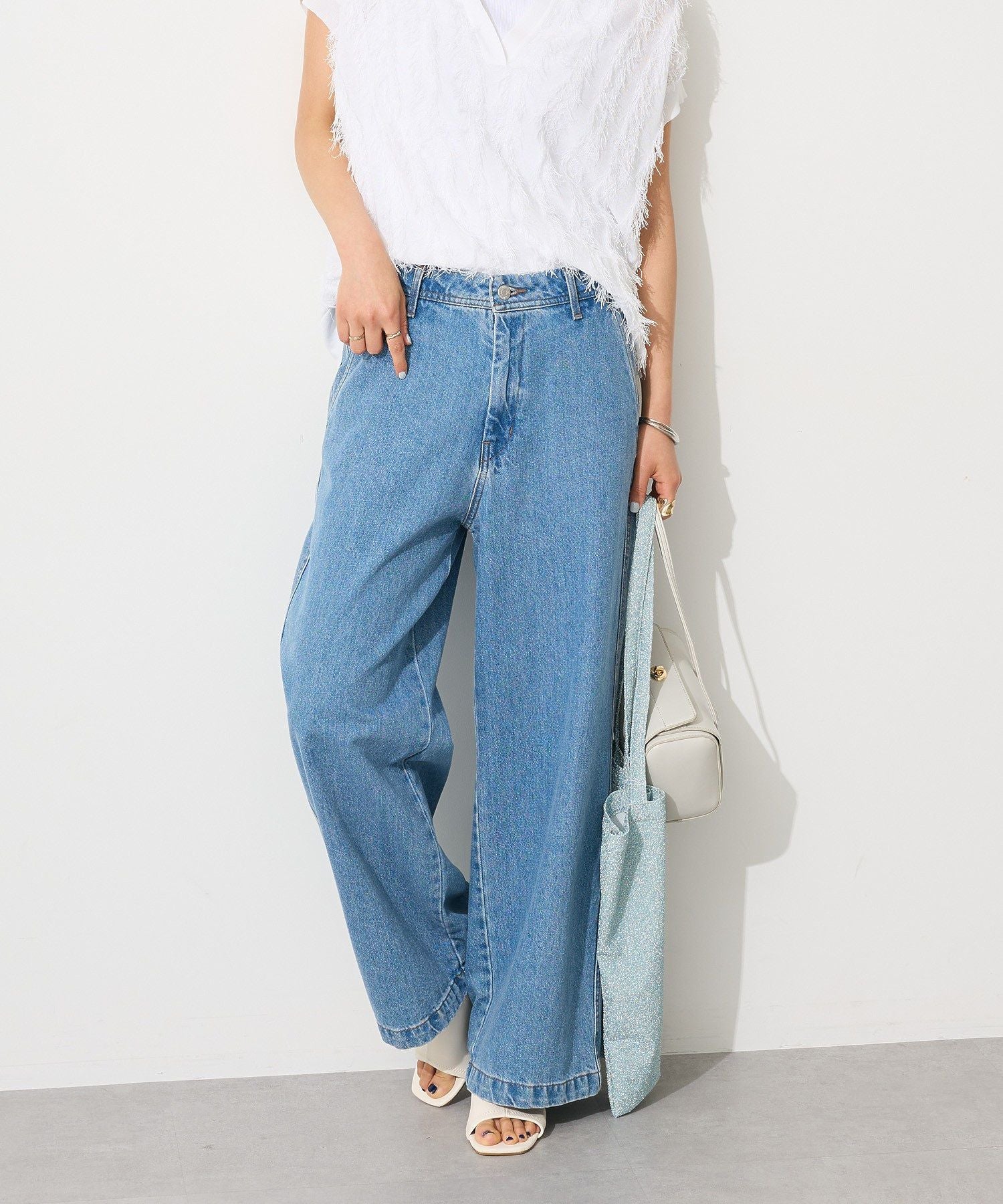 クラフトスタンダードブティック CRAFT STANDARD BOUTIQUE 2wayサロペットデニムパンツ （ライトインディゴ） ライトインディゴ